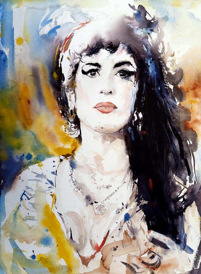 #amy winehouse #watercolour #painting
